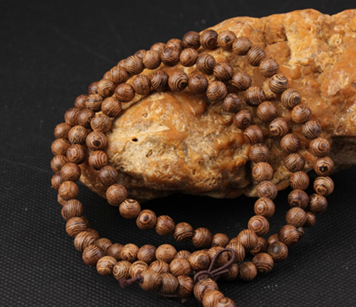 Wooden Bracelet Cliff Bean Wood Bracelet Couple Bracelet Men and Women Jewelry 108 Beads Bracelets