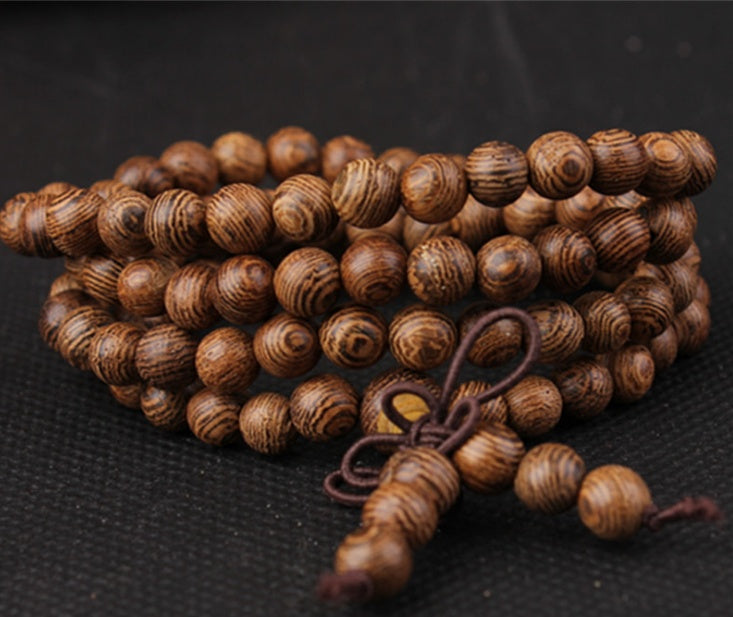 Wooden Bracelet Cliff Bean Wood Bracelet Couple Bracelet Men and Women Jewelry 108 Beads Bracelets