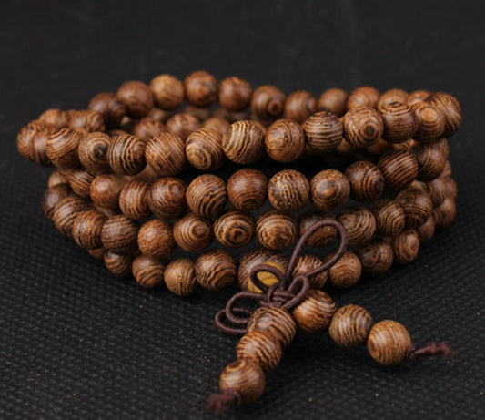 Wooden Bracelet Cliff Bean Wood Bracelet Couple Bracelet Men and Women Jewelry 108 Beads Bracelets