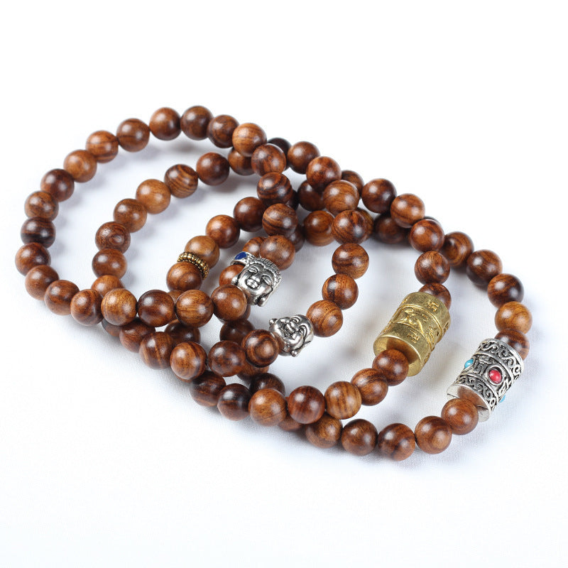 Hainan Natural Huanghua Pear Wooden Prayer Beads Bracelets